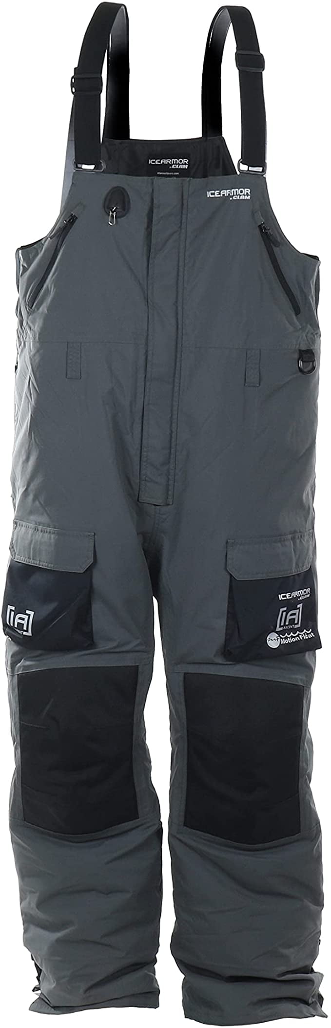 Clam Ice Armor Ascent Float Bib Charcoal / Black Small - 115426