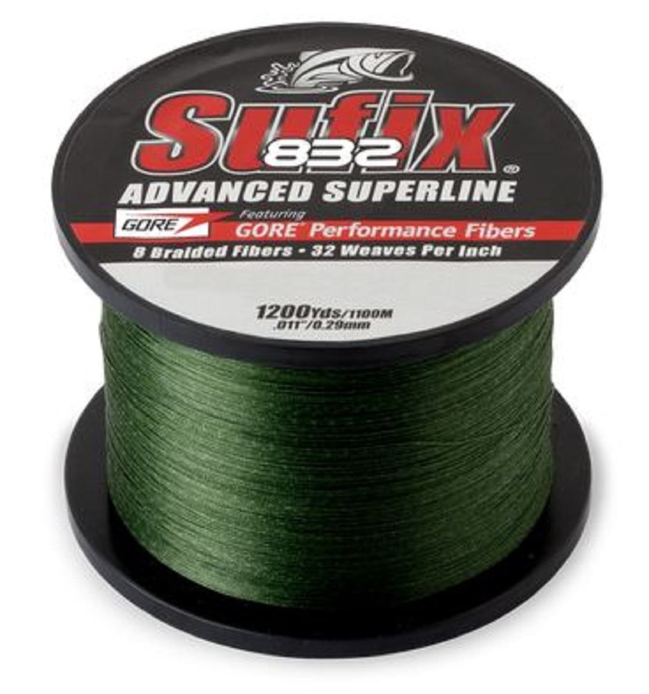 Sufix 832 Advanced Superline Braided Fishing Line 1200 yd 65lb Green