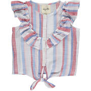 Vignette Luna Top | Blue/Red Stripe