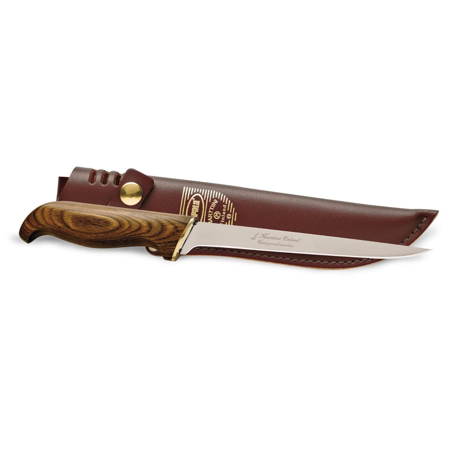 Brown 6 inch Presentation Rapala Fillet Knife Laminate Handle