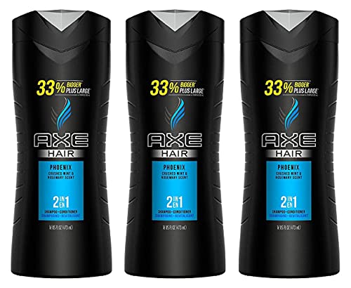Axe Hair 2 in 1 - Phoenix - Shampoo + Conditioner - Net Wt. 16 FL OZ (473 mL) Per Bottle - Pack of 3 Bottles3
