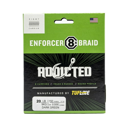 Addicted Enforcer 8x Braid by TUF-LINE | 30 Lb.; Hi-Vis Orange; 150 Yds.