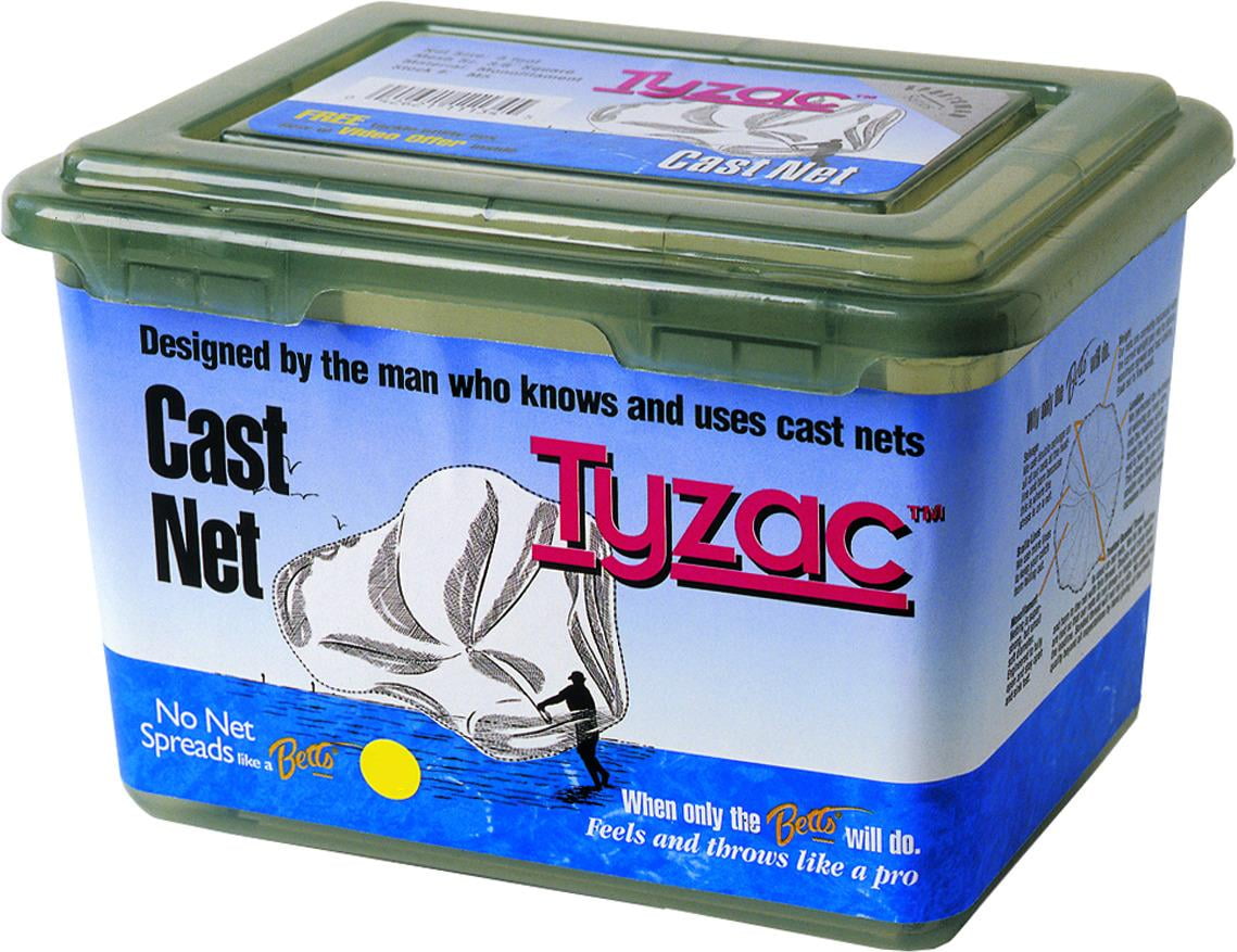 Betts M8S-I Tyzac Mono Cast Net 8' 1/2' Mesh 3/4Lb Iron Weights per Ft