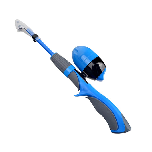 Biplut Kids Telescopic Fishing Pole Pod All-in-One Reel Line Kit for Youth Beginners (Blue)
