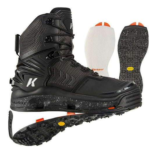 Korkers River Ops Wading Boot Kling-On & Black Felt Soles - Size 9