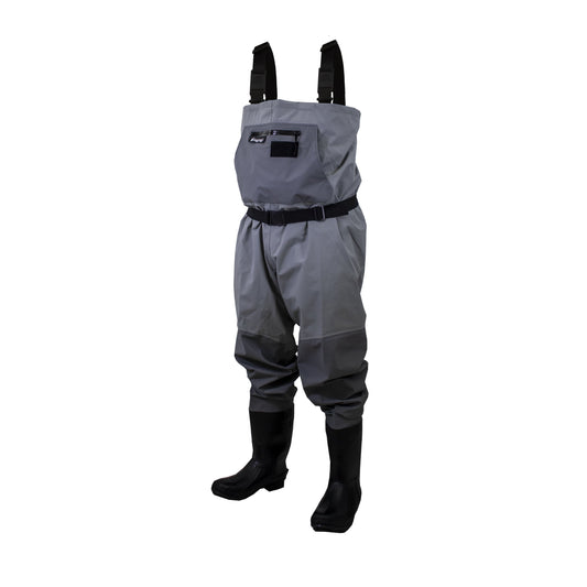 Men's Hellbender PRO Bootfoot Felt Sole Chest Wader | Gray | Size 8