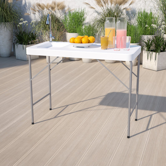 Portable Fish Cleaning Table / Outdoor Camping Table and Sink