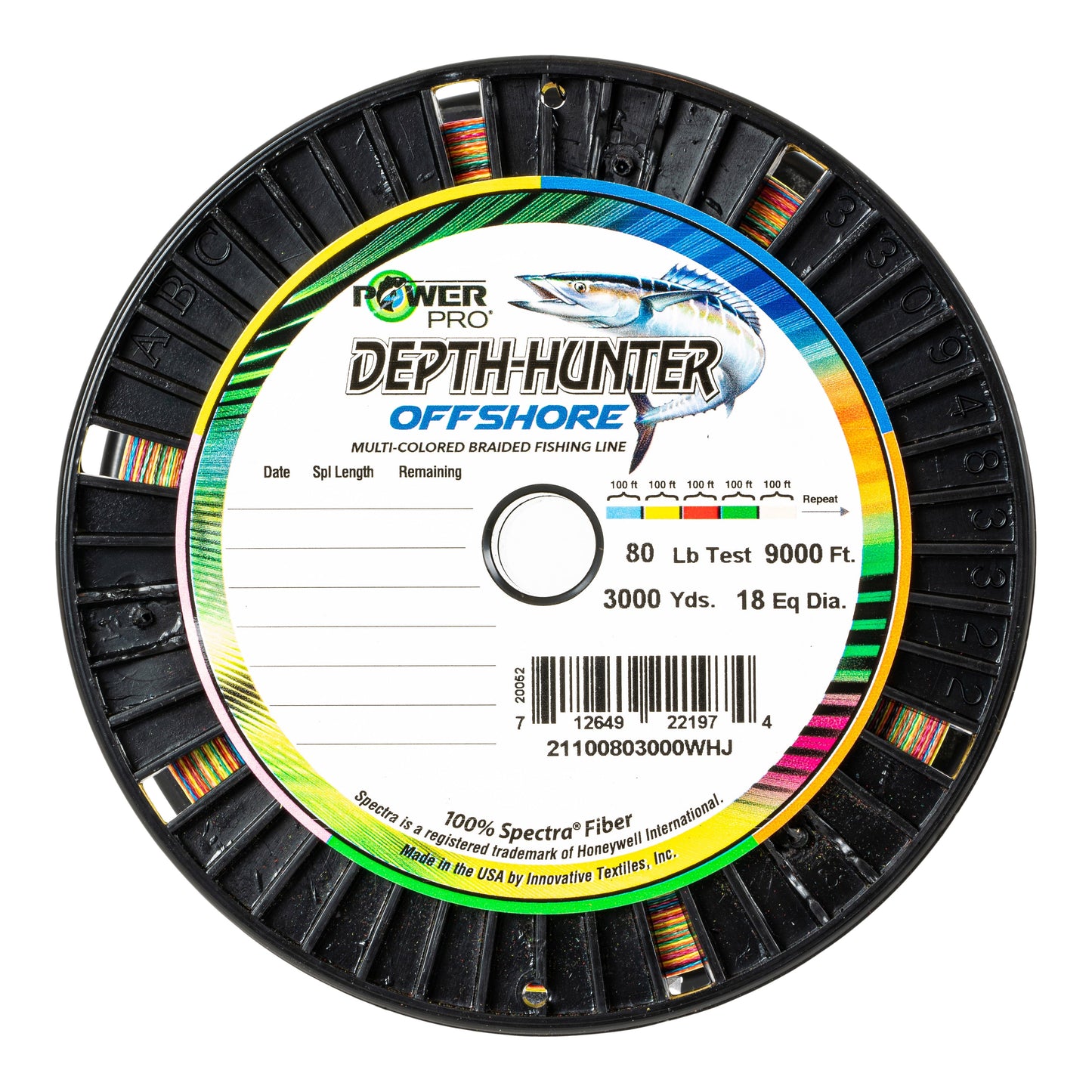 PowerPro Braided Fishing Line, Dh Os 130Lb X 1000Yd Multi, [21101301000WHJ]