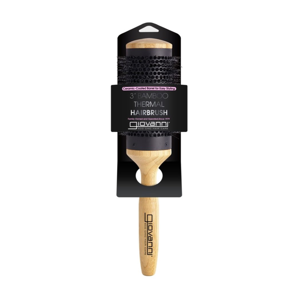 GIOVANNI Bamboo Hair Brush Thermal - Ceramic Coated Barrel