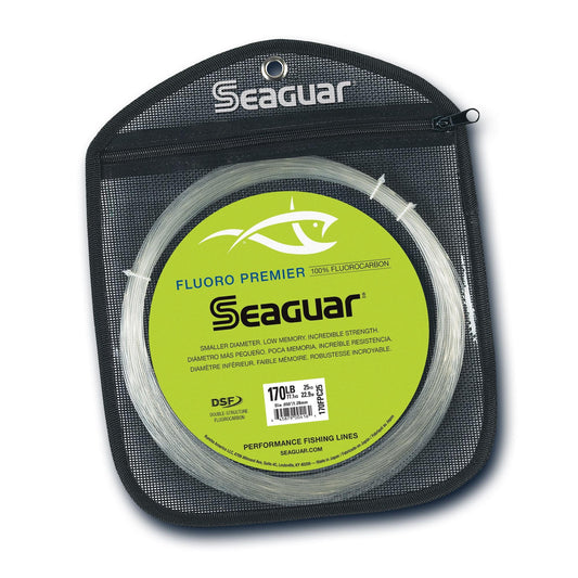 Seaguar Fluoro Premier 100% Fluorocarbon Fishing Line(DSF), 170lbs, 25yds Break Strength/Length - 170FP25