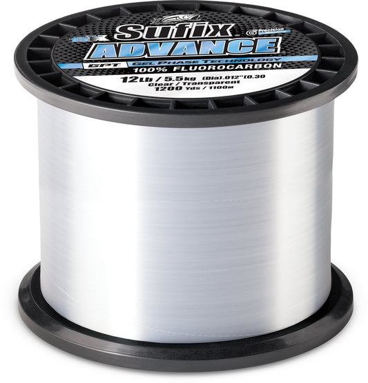 Sufix 679-1025C Advance Fluorocarbon Fishing Line, 25lb, 1200yd, .018