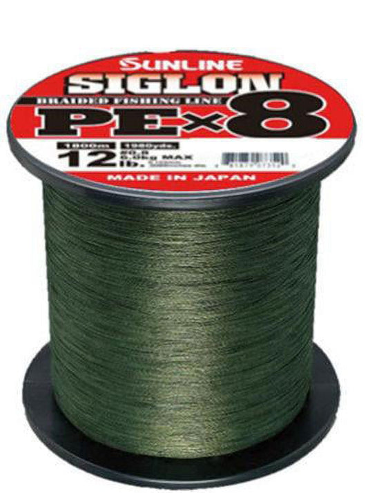 Sunline Siglon PEx8 Dark Green Braid 1980 Yards Braided Fishing Line