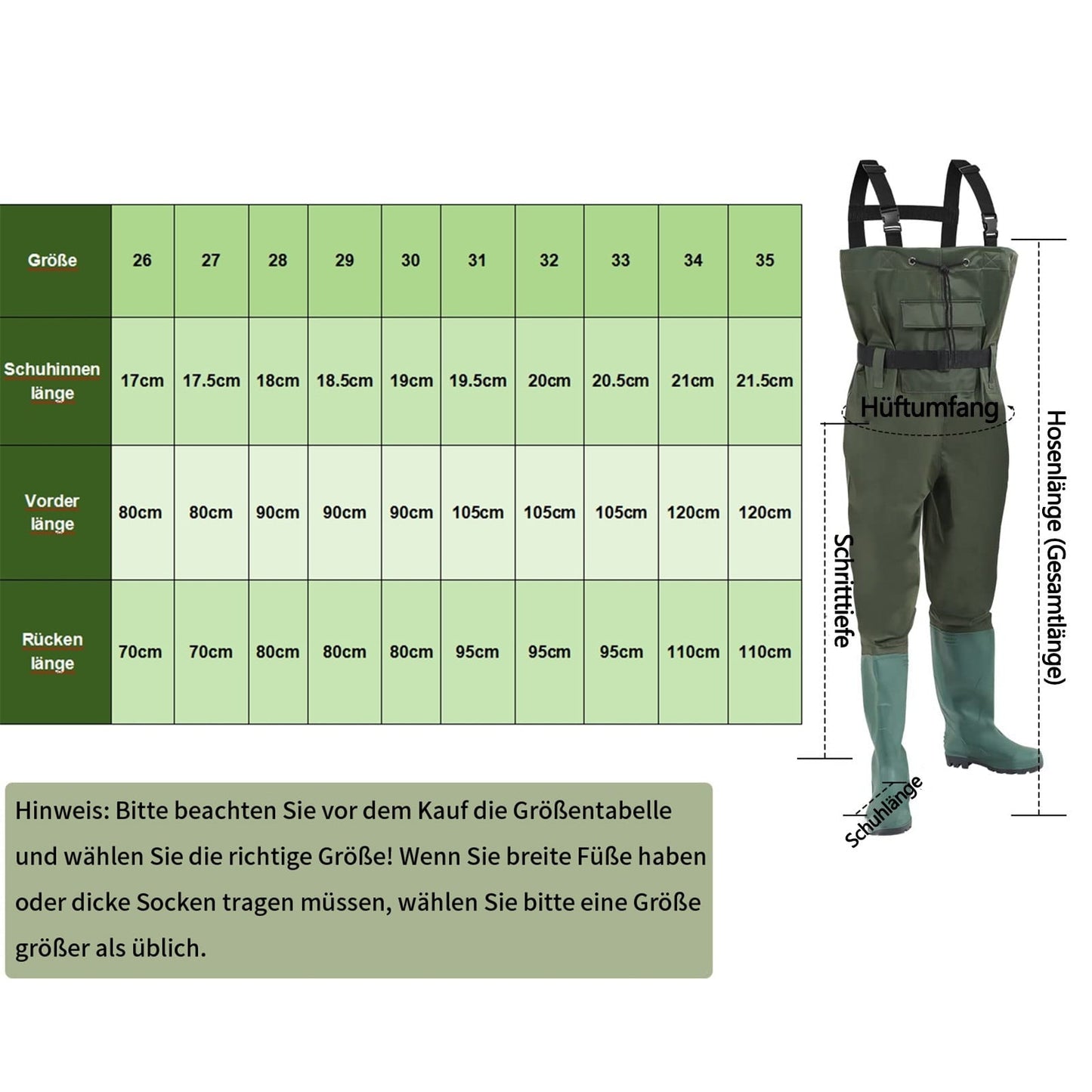 YOKIUYI Unisex Waterproof Fishing Pants Strap Boot Waders Nylon Suitable For Fishing Farming Construction Work