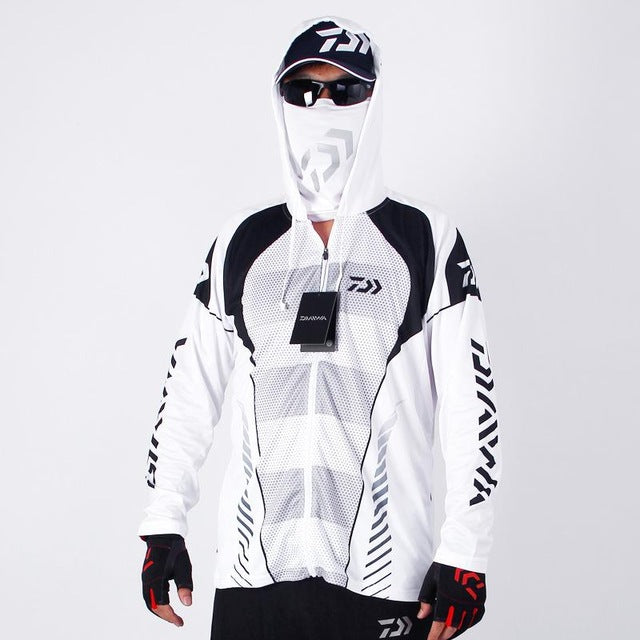 Quick Dry Anti-UV Daiwa Ice Silk Men's Fishing Hoodies