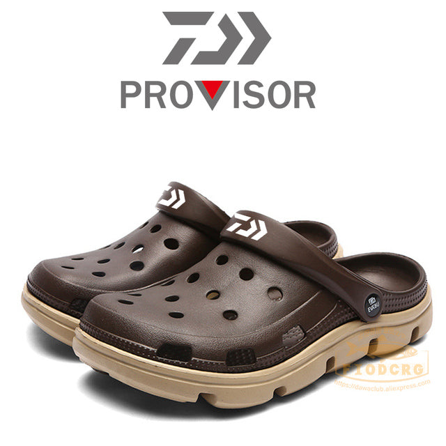 2022 New Fishing Slippers Summer Beach Men Sandals Rubber Flat Breathable Shoes Outdoor Fishing Shoes Fishing Sandals