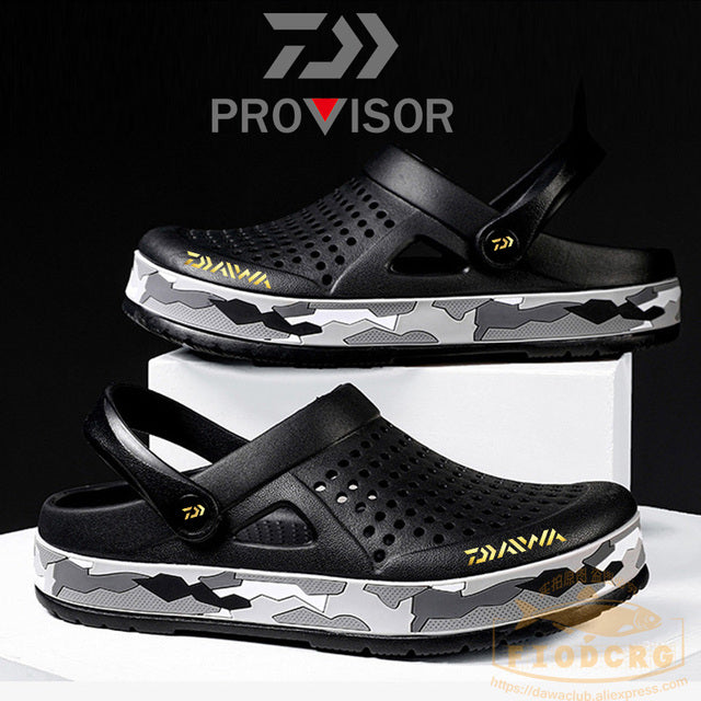 2022 New Fishing Slippers Summer Beach Men Sandals Rubber Flat Breathable Shoes Outdoor Fishing Shoes Fishing Sandals